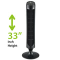 E-lite Tower Fan ETF-001 - 33-inch - Black