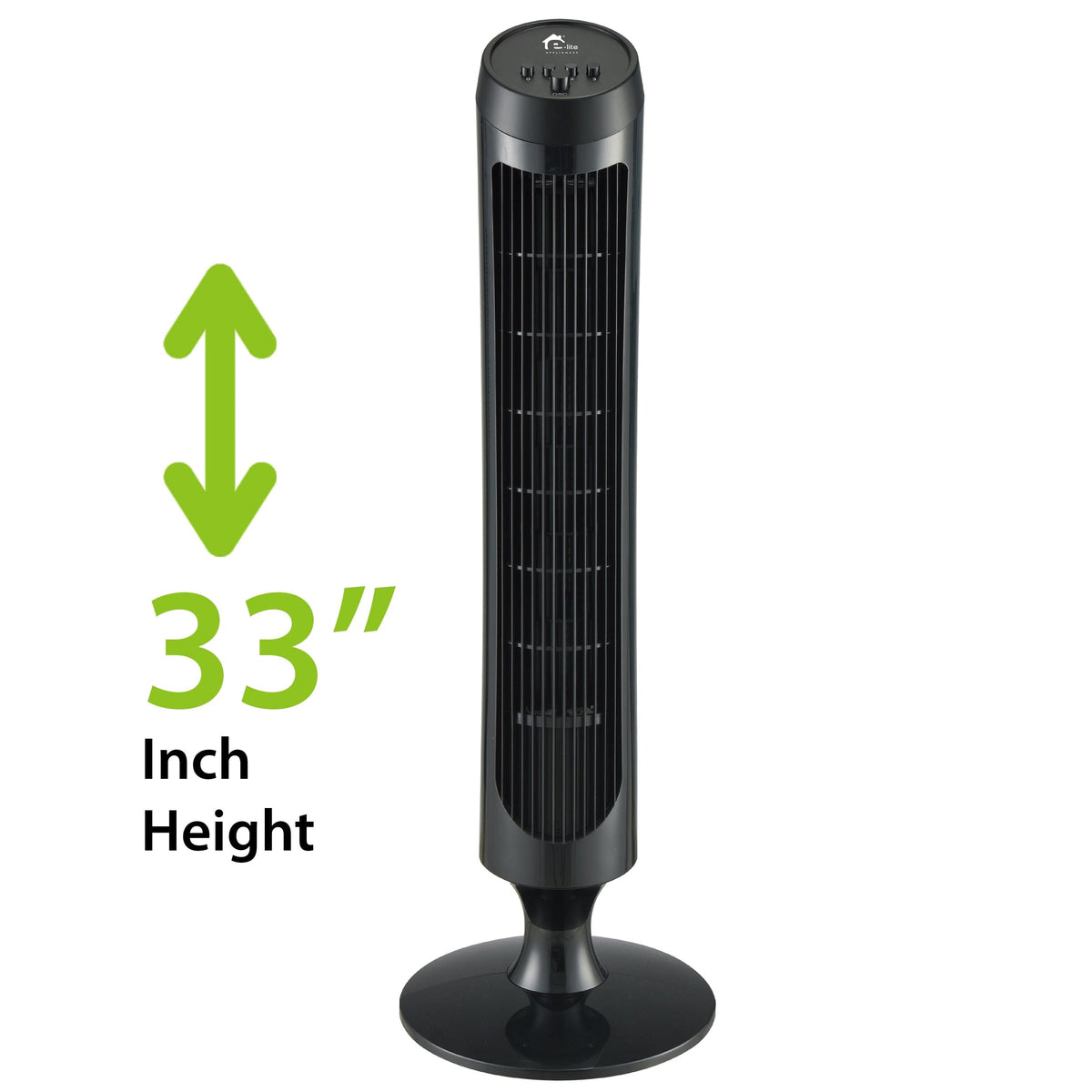 E-lite Tower Fan ETF-001 - 33-inch - Black