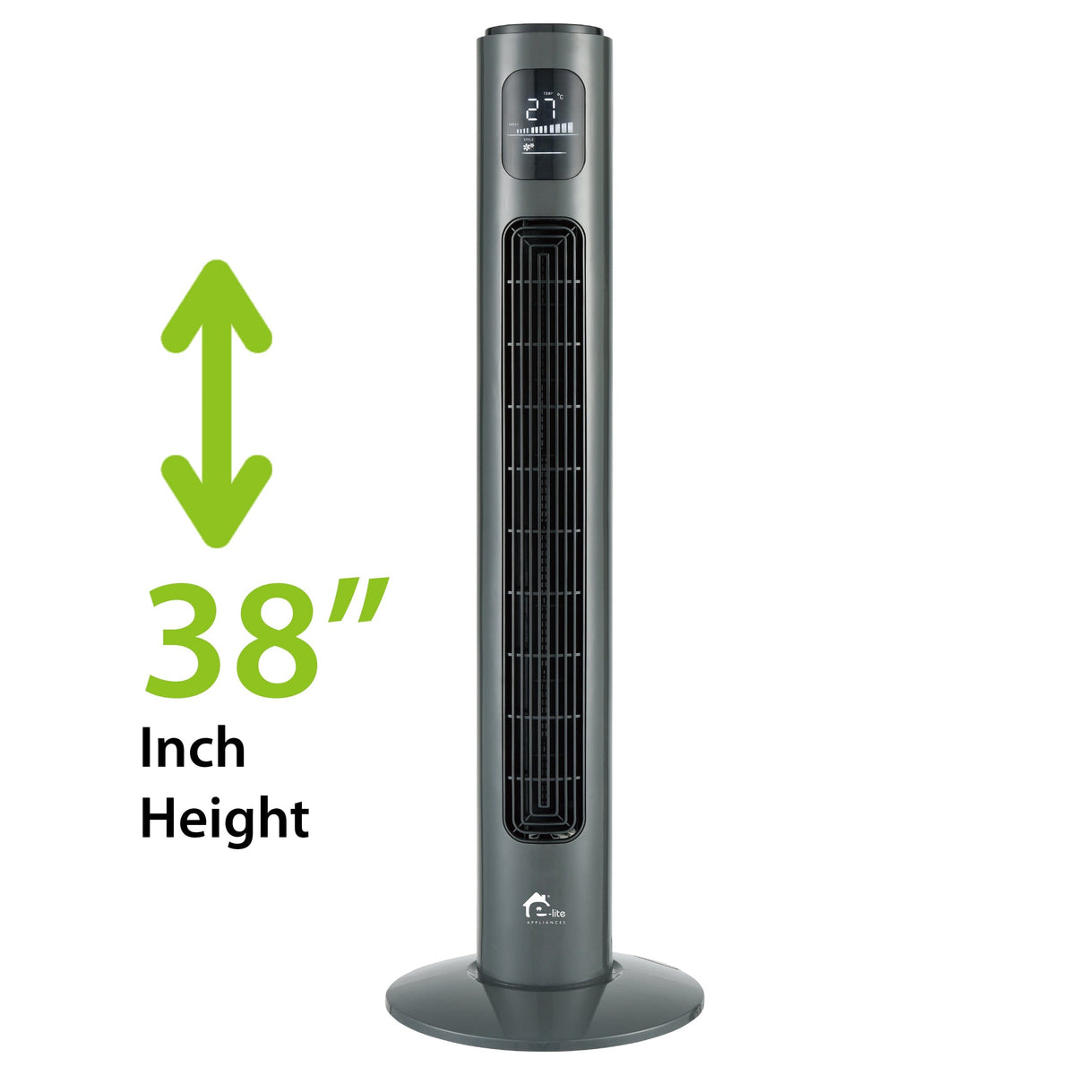 E-lite Tower Fan ETF-002 - 38-inch - Black